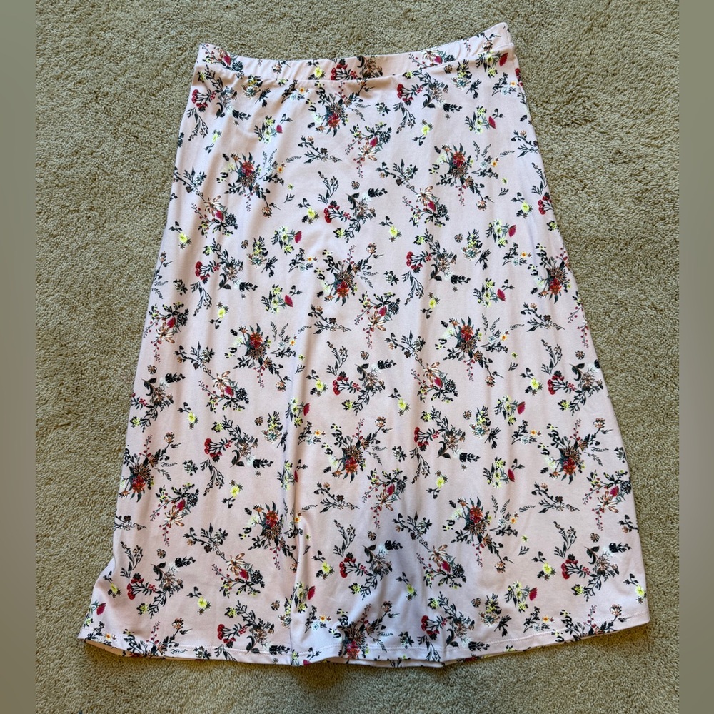 LOVE FIRE Pink Floral Skirt Kids XL or Women’s Small Waist 15.5”